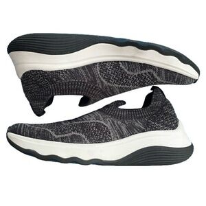 Clarks Black and Gray Slip-On Sneakers